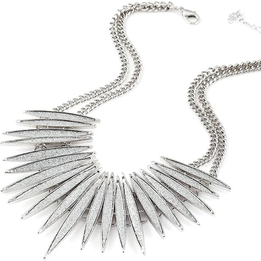 Zara Silver Sparkling Choker Necklace